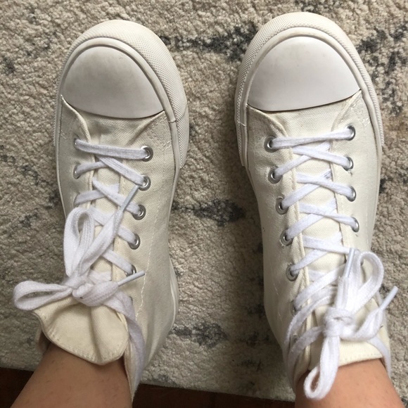 Forever 21 White High Tops (Women 8) - Picture 5 of 6